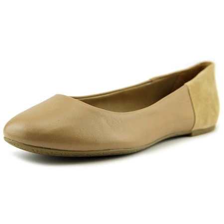 Round Toe Leather Ballet Flats