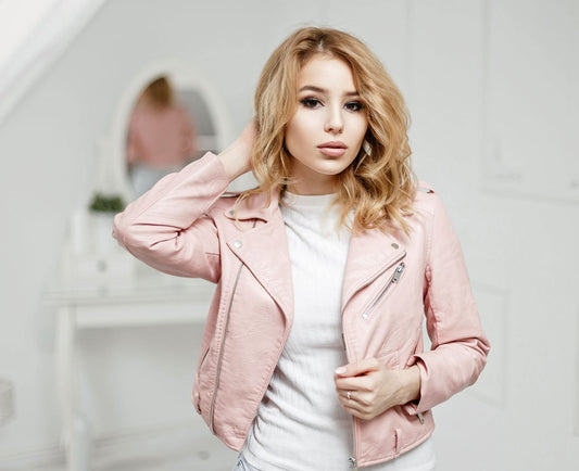 Neck Pink Jacket